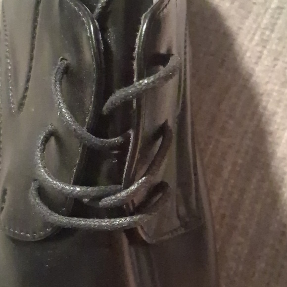 NWT Tanner Classic Black Men\'s Derby Dress Shoes Size 12 EU 46 and original bag main image 5